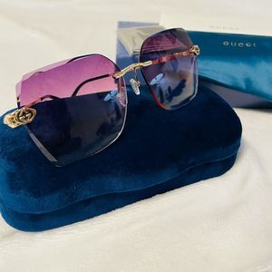 Gucci Oversise Spaure Purple Pink Ombré Frame